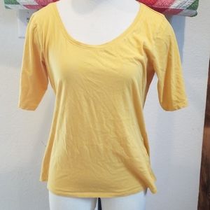 Pendelton sunny yellow scoop neck top M